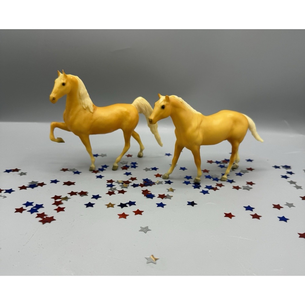 1990s Vintage Breyer Paddock Pals Horse Pair ASB Palomino #9015 #9030